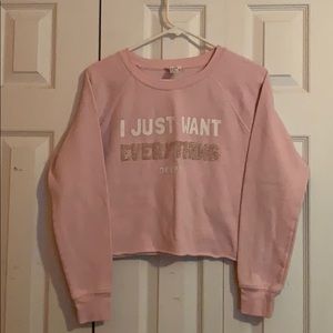 GUC S - I Just Want Everything cropped sweatshirt